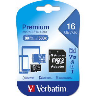 Micro SD-Karte Verbatim Premium 16 GB