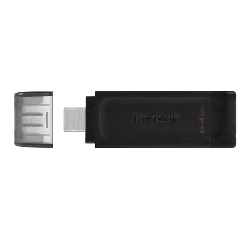 USB Pendrive Kingston DT70/64GB Schwarz 64 GB (1 Stück)