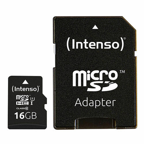 Mikro SD Speicherkarte mit Adapter INTENSO 16 GB