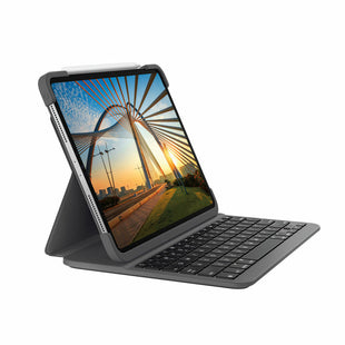 Hülle für Tablet und Tastatur Logitech iPad Pro 11 Schwarz Qwerty Spanisch QWERTY