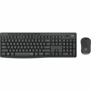 Tastatur mit Drahtloser Maus Logitech MK295 Graphit Französisch AZERTY QWERTY