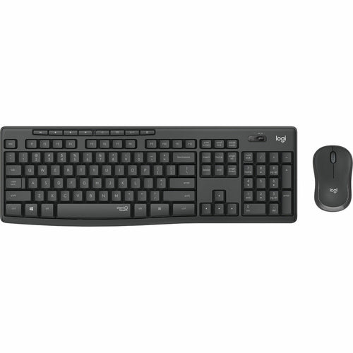 Tastatur mit Drahtloser Maus Logitech MK295 Graphit Französisch AZERTY QWERTY