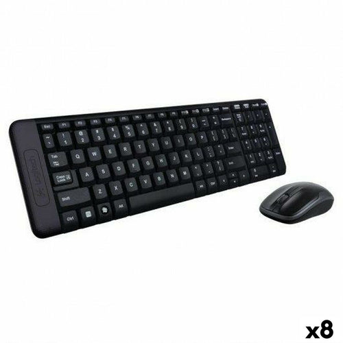 Tastatur mit Maus Logitech K220 (8 Stück)