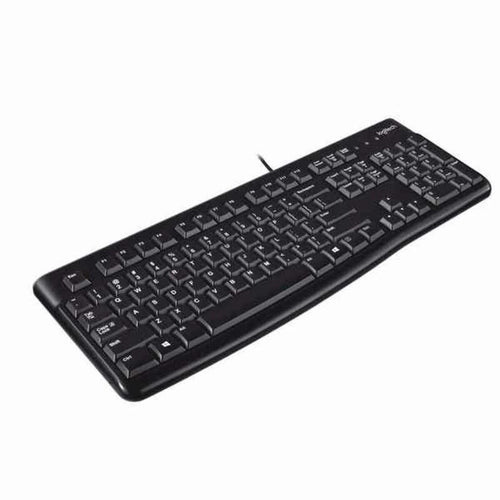 Tastatur Logitech K120 USB Qwerty Spanisch Schwarz Spanisch