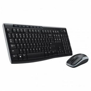 Tastatur mit Drahtloser Maus Logitech MK270 Schwarz Qwerty Spanisch