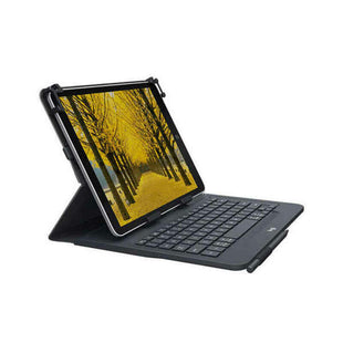 Bluetooth-Tastatur für Tablet Logitech Universal Folio Spanisch Schwarz Qwerty Spanisch