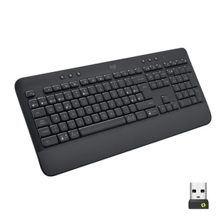 Drahtlose Tastatur Logitech 920-010917 Qwerty Spanisch Schwarz Grau