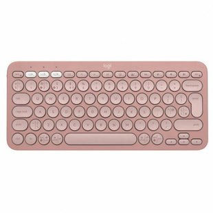 Drahtlose Tastatur Logitech Pebble Keys 2 K380s Qwerty Spanisch Rosa