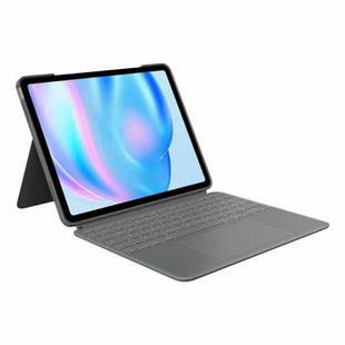 Tablet Tasche Logitech iPad Air 2024 Grau Qwerty Spanisch QWERTY