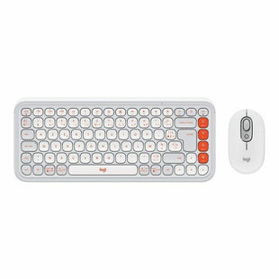 Tastatur mit Maus Logitech 920-013110 Weiß Französisch Azerty Französisch
