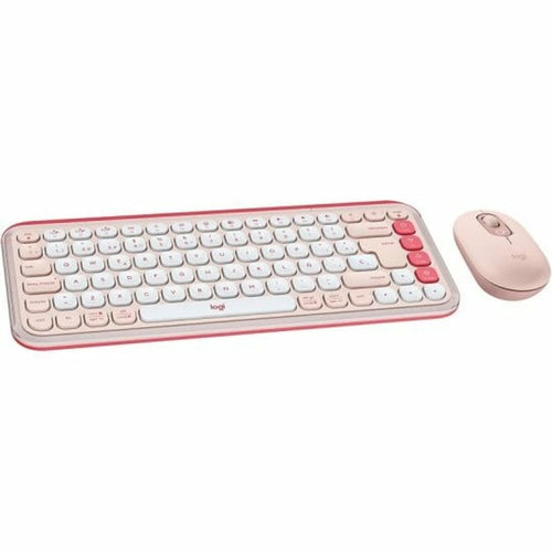 Tastatur Logitech 920-013120 Rosa Qwerty Spanisch QWERTY