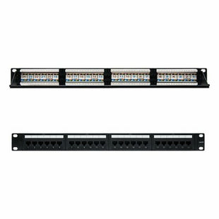 24-port UTP Kategorie 6 Steckleiste NANOCABLE 10.21.3124 19" RJ45 Schwarz