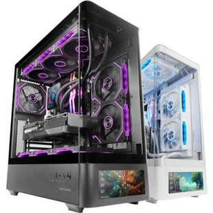 ATX Semi-Tower Gehäuse Mars Gaming MCLCDPRO Schwarz
