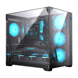 ATX Semi-Tower Gehäuse Hiditec CHA010056 Schwarz