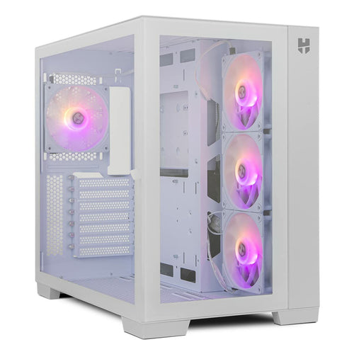 ATX Semi-Tower Gehäuse Nox NXHUMMERASTRAWH Weiß LED RGB