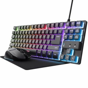 Tastatur und Gaming Maus Trust 25227 Qwerty Spanisch