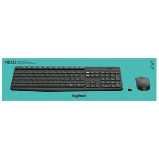 Tastatur mit Drahtloser Maus Logitech 920-007919 QWERTY Grau Schwarz Qwerty Spanisch