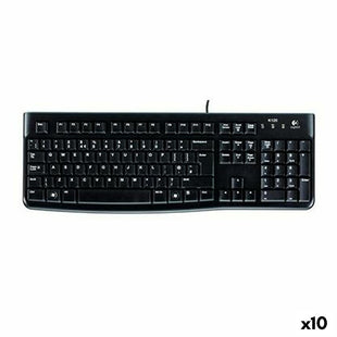 Tastatur Logitech K120 Schwarz Qwerty Spanisch (10 Stück)