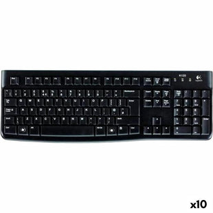 Tastatur Logitech K120 Schwarz Qwerty Spanisch (10 Stück)