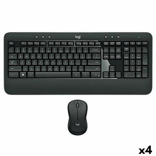Tastatur mit Maus Logitech MK540 Schwarz Qwerty Spanisch (4 Stück)