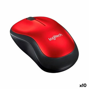 Schnurlose Mouse Logitech M185 Rot 1000 dpi (10 Stück)